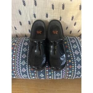 Dansko Professional XP Clogs Work Shoes Black Leather Slip On | Size EUR 37